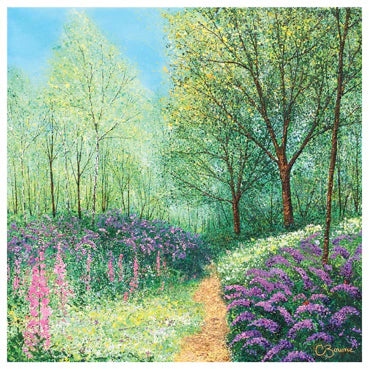 Buddleias and Foxgloves Card