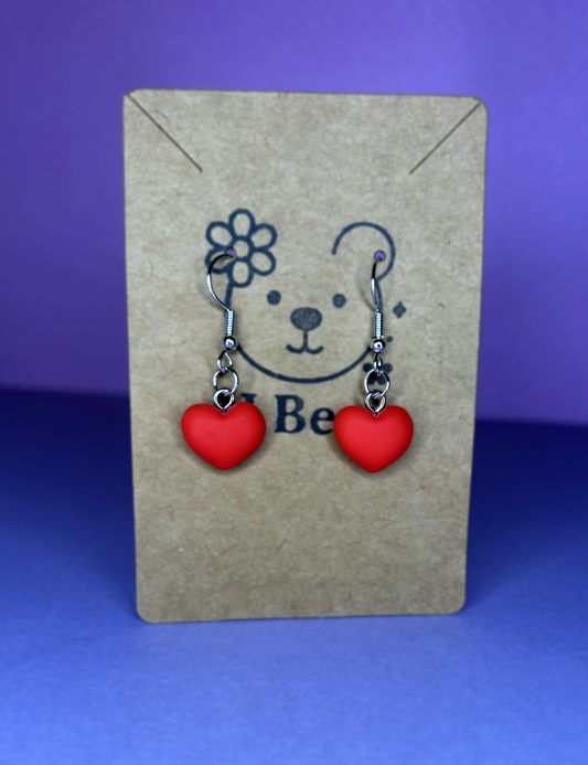 3D Hearts Earrings